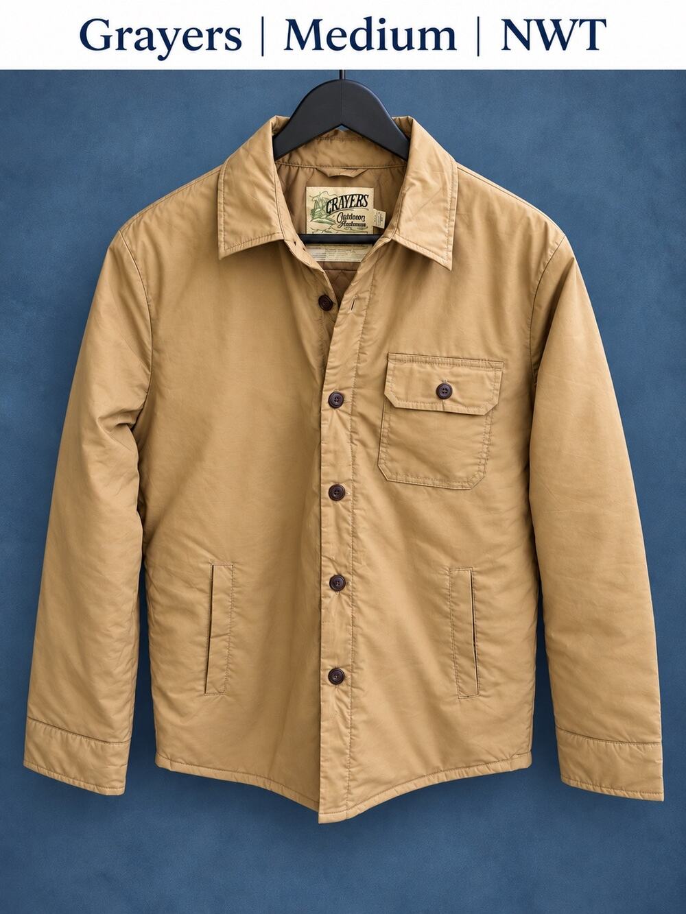 Grayers Pathfinder Quilted Jacket Medium Bronze NWT
